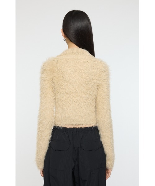MOUSSY(マウジー)の「FEATHER LIKE KNIT シャツ(ニット/セーター・レディース・ダークネイビー/ライトベージュ/ブルー・1/2)」の18枚目の写真