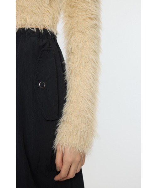 MOUSSY(マウジー)の「FEATHER LIKE KNIT シャツ(ニット/セーター・レディース・ダークネイビー/ライトベージュ/ブルー・1/2)」の20枚目の写真