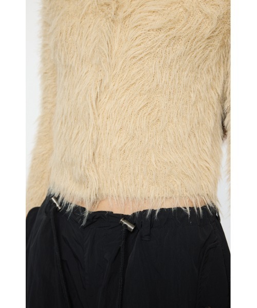 MOUSSY(マウジー)の「FEATHER LIKE KNIT シャツ(ニット/セーター・レディース・ダークネイビー/ライトベージュ/ブルー・1/2)」の21枚目の写真