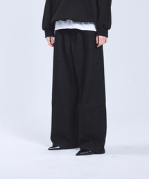 STANDARDERROR（スタンダードエラー）の「87-STAN187 ノーマルウォッシングソリッドワイドデニムパンツ ブラック（デニムパンツ）」