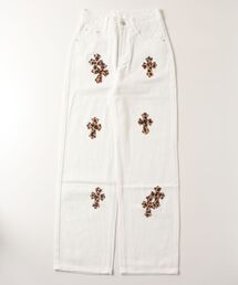 TITTY&CO. | レオパードクラッシュホワイトデニムパンツ(デニムパンツ)