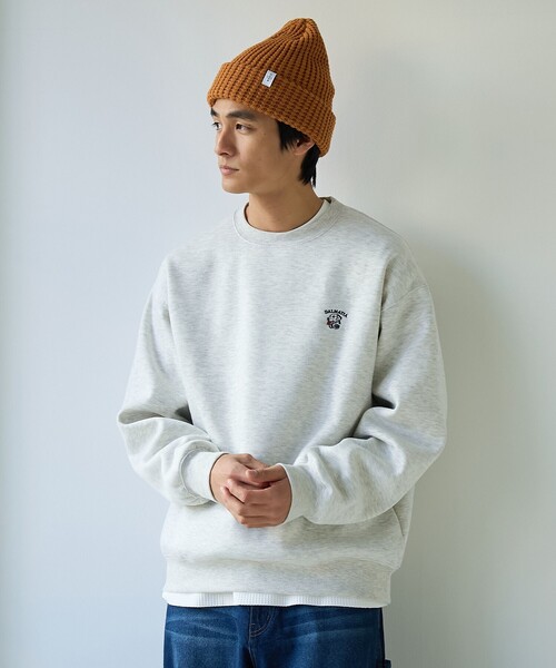 coen（コーエン）の「ドッグシシュウクルーネックスウェット【保温性】（スウェット・メンズ・ブラック/ライトグレー/ダークグリーン/ナチュラル・L/M/S/XL）」の14枚目の写真