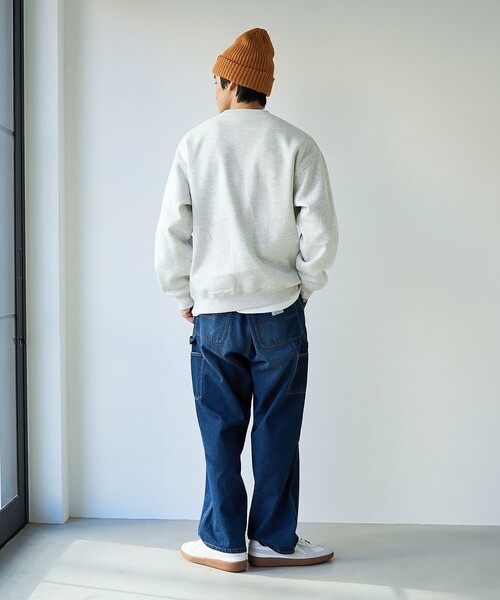 coen（コーエン）の「ドッグシシュウクルーネックスウェット【保温性】（スウェット・メンズ・ブラック/ライトグレー/ダークグリーン/ナチュラル・L/M/S/XL）」の19枚目の写真