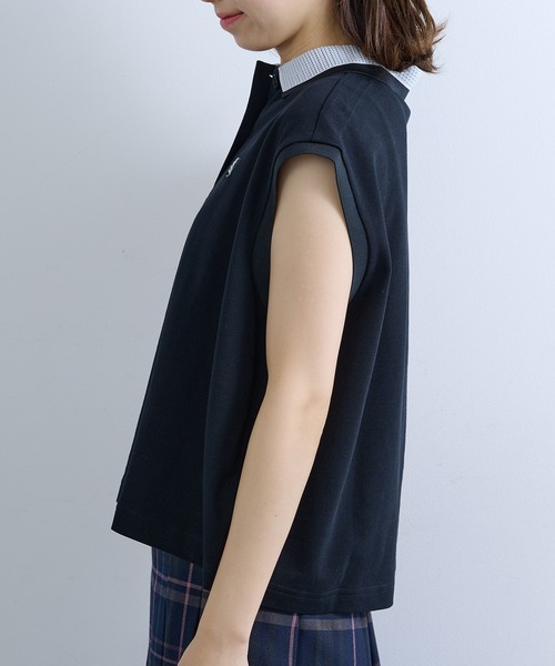 FRED PERRY(フレッドペリー)の「【FRED PERRY】MESH COLLAR POLO SHIRT G2181/メッシュカラーポロシャツ(ポロシャツ・レディース・ホワイト/ブラック・FREE)」の18枚目の写真