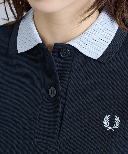 FRED PERRY(フレッドペリー)の「【FRED PERRY】MESH COLLAR POLO SHIRT G2181/メッシュカラーポロシャツ(ポロシャツ・レディース・ホワイト/ブラック・FREE)」の20枚目の写真