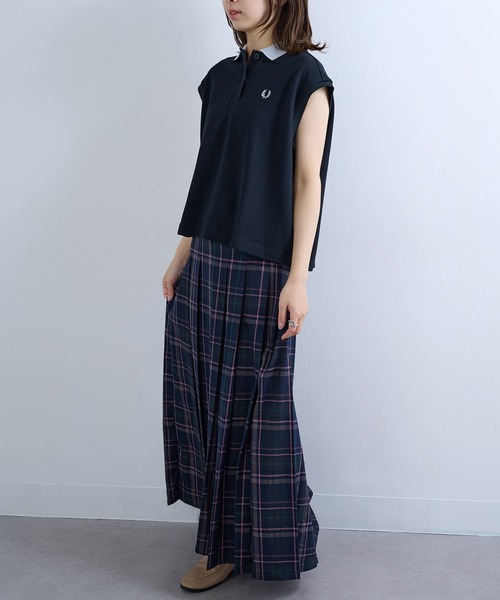 FRED PERRY(フレッドペリー)の「【FRED PERRY】MESH COLLAR POLO SHIRT G2181/メッシュカラーポロシャツ(ポロシャツ・レディース・ホワイト/ブラック・FREE)」の21枚目の写真