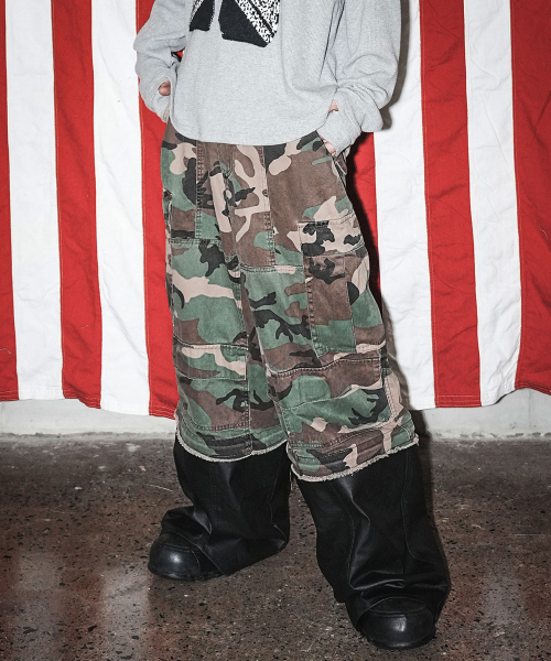 SCHISM INDUCING(スキズムインデューシング)の「DETACHABLE CAMO PANTS GREEN(その他パンツ・レディース・その他・MEDIUM/LARGE)」の1枚目の写真