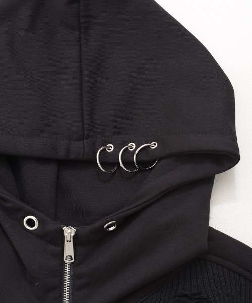 ililil（イルイルイル）の「『ililil/イルイルイル』崩壊世界で君臨する破戒ジップパーカー/全1色（パーカー・メンズ・ブラック・FREE）」の12枚目の写真