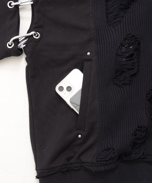 ililil（イルイルイル）の「『ililil/イルイルイル』崩壊世界で君臨する破戒ジップパーカー/全1色（パーカー・メンズ・ブラック・FREE）」の17枚目の写真