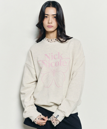 BUTTERFLY SIGNATURE SWEATSHIRT_OATMEAL PINK