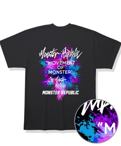 MONSTER REPUBLIC(モンスターリパブリック)の「バックペインティングナイトブルーTシャツブラック(Tシャツ/カットソー・レディース・その他・LARGE/MEDIUM/SMALL/X-LARGE)」の3枚目の写真