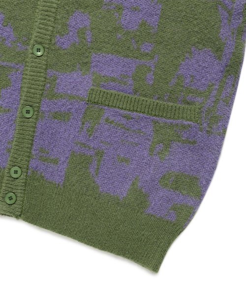 Cavish(カビシ)の「BRUSHED MOHAIR CARDIGAN GREEN(CV2DFUK682A)(カーディガン/ボレロ・レディース・グリーン・LARGE/MEDIUM/SMALL)」の4枚目の写真