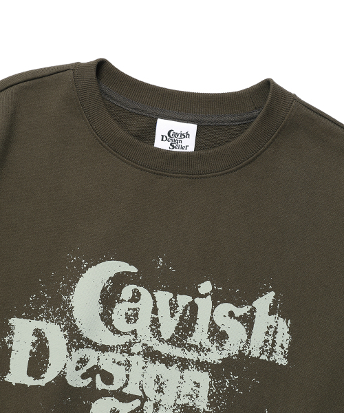 Cavish(カビシ)の「DUST SELLER LOGO SWEATSHIRT OLIVE(CV2EFUM442A)(スウェット・レディース・オリーブ・SMALL/MEDIUM/LARGE/X-LARGE)」の3枚目の写真