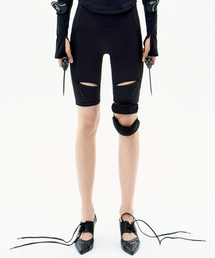 OJOS（オホス）の「Thigh Slit Shorts Leggings / Black（レギンス/スパッツ）」