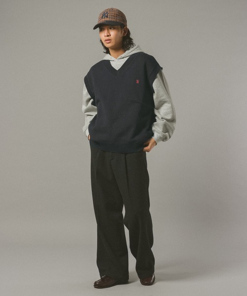 RAGEBLUE（レイジブルー）の「コットンVネックベスト（ニット/セーター・メンズ・ネイビー/オフホワイト・MEDIUM/LARGE）」の10枚目の写真