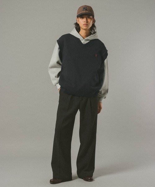 RAGEBLUE（レイジブルー）の「コットンVネックベスト（ニット/セーター・メンズ・ネイビー/オフホワイト・MEDIUM/LARGE）」の12枚目の写真