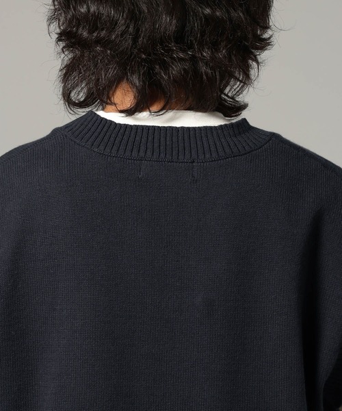 RAGEBLUE（レイジブルー）の「コットンVネックベスト（ニット/セーター・メンズ・ネイビー/オフホワイト・MEDIUM/LARGE）」の21枚目の写真