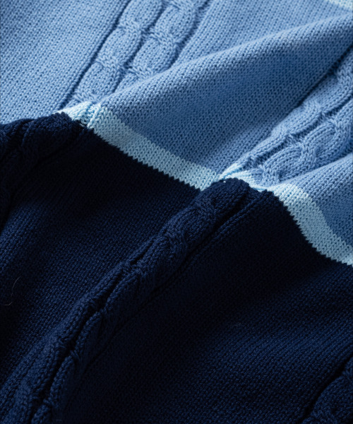 NONBLANK(ノンブランク)の「ストライプカラー ニット_NAVY(ニット/セーター・メンズ・ネイビー・MEDIUM/LARGE/X-LARGE)」の7枚目の写真