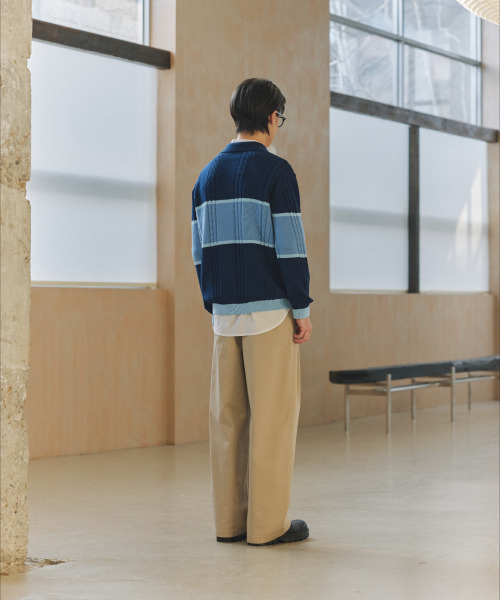 NONBLANK(ノンブランク)の「ストライプカラー ニット_NAVY(ニット/セーター・メンズ・ネイビー・MEDIUM/LARGE/X-LARGE)」の14枚目の写真