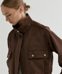 FROMWHERE（フロムウェア）の「Suede Cropped Bomber Jacket Brown（その他アウター）」