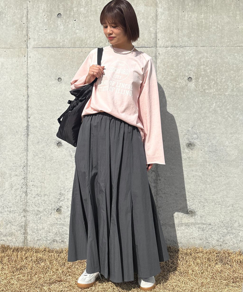 SLOBE IENA（スローブイエナ）の「切り替えボリュームスカート（スカート・レディース・ダークパープル/チャコールグレー・36/38）」の8枚目の写真