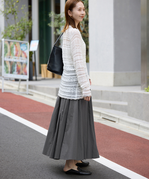 SLOBE IENA（スローブイエナ）の「切り替えボリュームスカート（スカート・レディース・ダークパープル/チャコールグレー・36/38）」の19枚目の写真