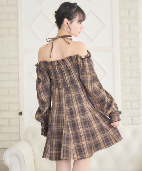 ems excite（エムズエキサイト）の「リボンチェックミニOP（ワンピース・レディース・ブラック系その他2/ブラウン系その他2・FREE）」の10枚目の写真
