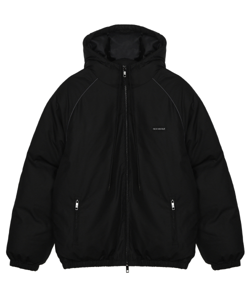 NICK&NICOLE(ニックアンドニコール)の「MINIMAL PIPING HOODED PADDING_BLACK(ダウンジャケット/コート・レディース・その他・FREE)」の5枚目の写真