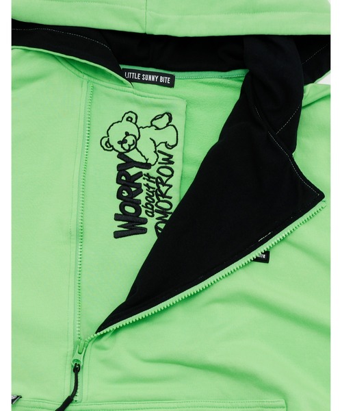 Little sunny bite(リトルサニーバイト)の「/Little Sunny Bite/pockets hoodie(パーカー・レディース・ブラック/グリーン/ピンク・MEDIUM/SMALL)」の7枚目の写真