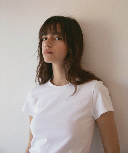 ANOTHER OFFICE WOMEN（アナザー オフィス ウーマン）の「w. Stretch Slimfit Tee (White)（Tシャツ/カットソー・レディース・その他・FREE）」の3枚目の写真