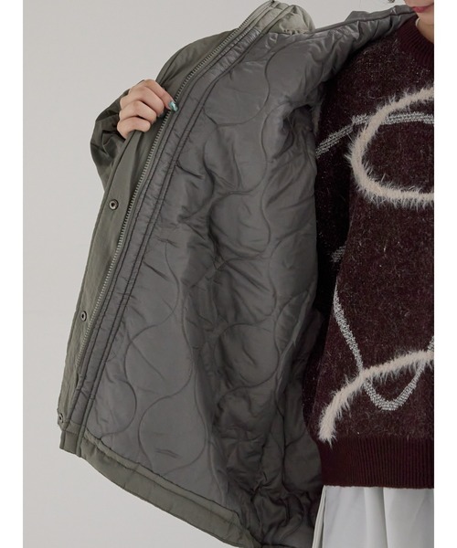 Samansa Mos2（サマンサ モスモス）の「【ZOZO限定】モンスターパーカー（ブルゾン・レディース・カーキ/ブラック/キナリ・F）」の20枚目の写真