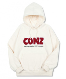 COMMONZ（コモンズ）の「フェルトロゴフードパーカー_クリーム（パーカー）」