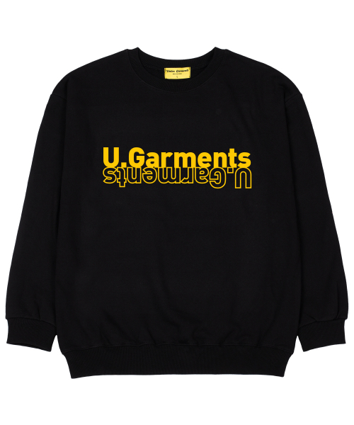 Union Garments(ユニオンガーメンツ)の「Uガーメンツ 裏毛 オーバーサイズ スウェットシャツ ブラック(スウェット・レディース・その他・MEDIUM/LARGE/X-LARGE/XX-LARGE)」の1枚目の写真