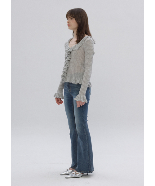 BUTTON UP(ボタンアップ)の「シグネチャーウォッシュドブーツカットデニム(デニムパンツ・レディース・その他・SMALL/MEDIUM/LARGE)」の4枚目の写真