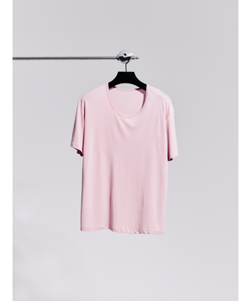 GOZER(ゴーザー)の「UNDER HALF T-SHIRT_LILAC PINK(Tシャツ/カットソー・メンズ・ベビーピンク・SMALL/MEDIUM/LARGE/X-LARGE)」の5枚目の写真