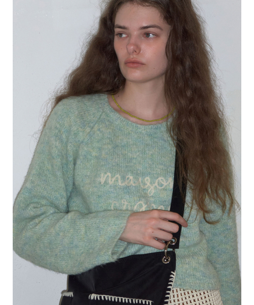 MAISON CREME（メゾンクレム）の「Gelato Lettering Knit _ Apple Mint（ニット/セーター・レディース・その他・FREE）」の2枚目の写真