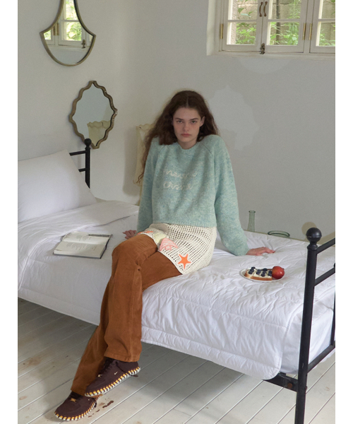 MAISON CREME（メゾンクレム）の「Gelato Lettering Knit _ Apple Mint（ニット/セーター・レディース・その他・FREE）」の4枚目の写真