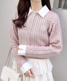 INGNI | シャツレイヤード風ケーブルニット(ニット/セーター)