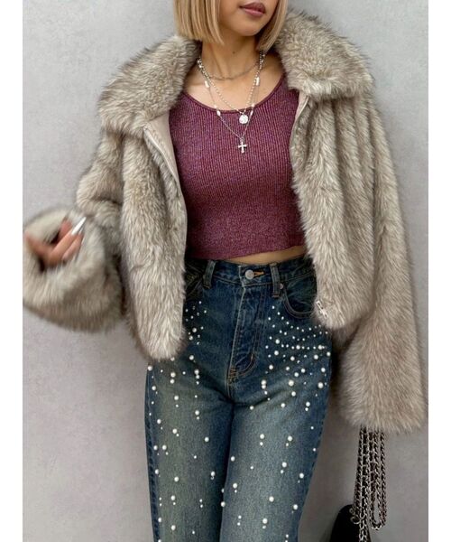 EVRIS（エヴリス）の「bijouワイドデニムパンツ（デニムパンツ・レディース・インディゴブルー/ライトブルー・SMALL/MEDIUM）」の19枚目の写真