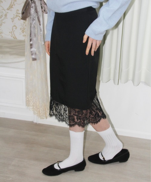 IMARI（イマリ）の「【 IMARI / イマリ 】 裾レース スカート #（スカート・レディース・ブラック・M/L）」の5枚目の写真