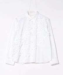 120／2ブロードコンパクトフリルシャツ