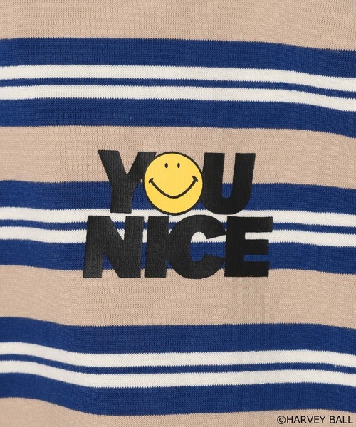 SMILEY FACE（スマイリーフェイス）の「【SMILEY FACE(スマイリーフェイス)】マルチボーダーロンT(KIDS)（Tシャツ/カットソー・キッズ・ブルー/レッド・110cm/120cm/130cm/140cm/150cm）」の22枚目の写真