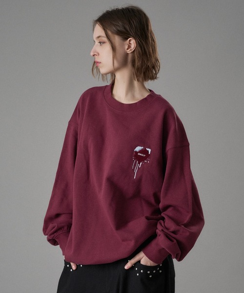 ONCILY(オンシェリー)の「MELTING HEART SPECIAL LOGO SWEAT / メルティングハートスペシャルロゴスウェット(スウェット・メンズ・ブラウン/チョコ/ボルドー・SMALL/MEDIUM/LARGE)」の3枚目の写真