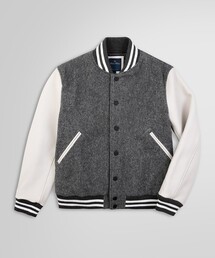 BROOKS BROTHERS（ブルックスブラザーズ）の「ウール/カウレザー バーシティジャケット（ブルゾン）」