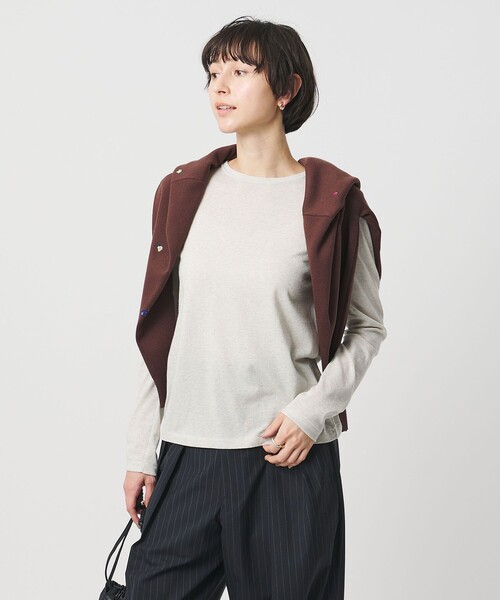 UNITED ARROWS(ユナイテッドアローズ)の「ラメ テンジク ロングスリーブ カットソー(Tシャツ/カットソー・レディース・シルバー/ゴールド/ダークグレー・FREE)」の1枚目の写真