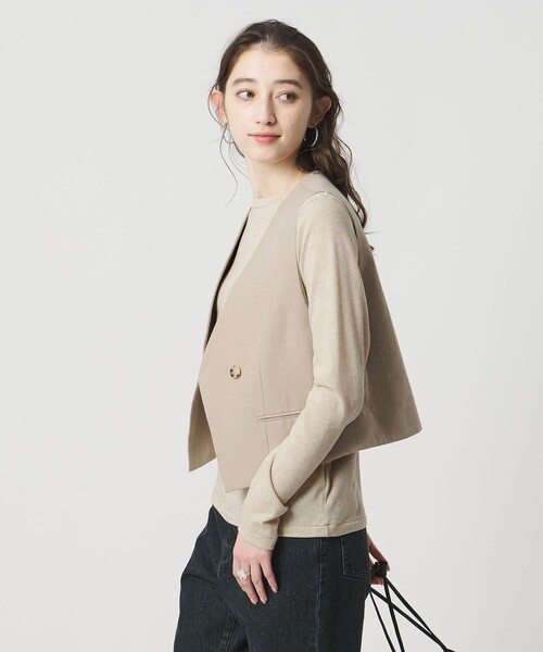 UNITED ARROWS(ユナイテッドアローズ)の「ラメ テンジク ロングスリーブ カットソー(Tシャツ/カットソー・レディース・シルバー/ゴールド/ダークグレー・FREE)」の3枚目の写真