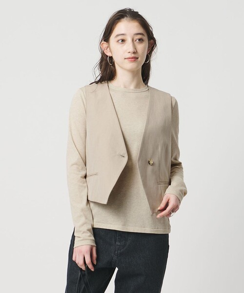 UNITED ARROWS(ユナイテッドアローズ)の「ラメ テンジク ロングスリーブ カットソー(Tシャツ/カットソー・レディース・シルバー/ゴールド/ダークグレー・FREE)」の7枚目の写真