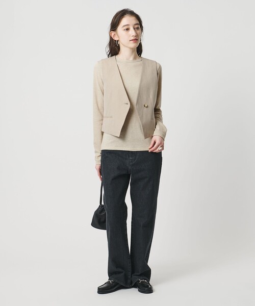 UNITED ARROWS(ユナイテッドアローズ)の「ラメ テンジク ロングスリーブ カットソー(Tシャツ/カットソー・レディース・シルバー/ゴールド/ダークグレー・FREE)」の8枚目の写真