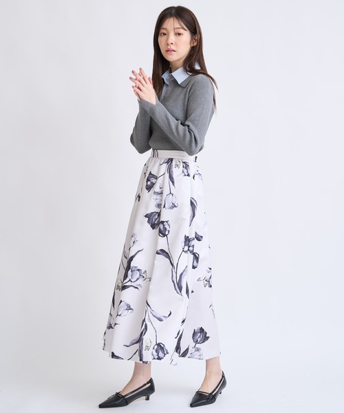 NOELA（ノエラ）の「チューリッププリントフレアスカート（スカート・レディース・ブラック/イエロー/ブルー・S/M）」の7枚目の写真