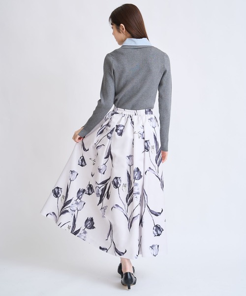 NOELA（ノエラ）の「チューリッププリントフレアスカート（スカート・レディース・ブラック/イエロー/ブルー・S/M）」の8枚目の写真